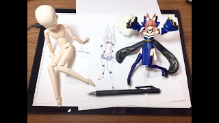 【初心者向け】全身の描き方を徹底解説！丸と関節球で必ず描けるイラストお絵描き講座(╹◡╹)