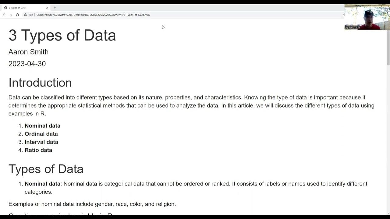 3 Types of Data YouTube