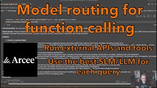 Routing function calling queries to the best SLM/LLM with Arcee Conductor