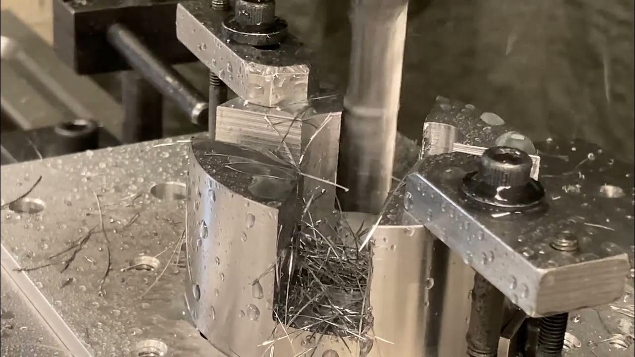 Finish Mill Keyway Slots in 1018 Steel Hub using Carbide Endmill on AcuRite MilPwr CNC w