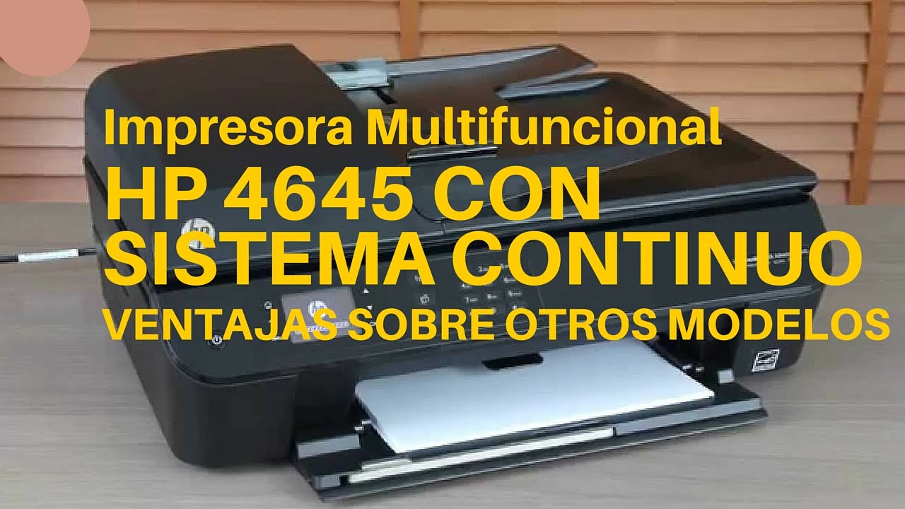 Hp 4645 con sistema de tintas continuas 100% - YouTube
