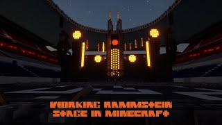 RAMMSTEIN'S TOUR STAGE REPRODUCTION IN MINECRAFT