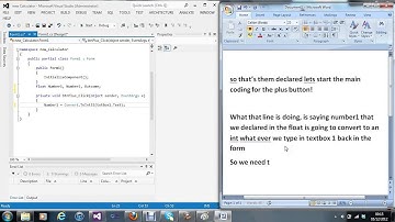 C# Visual Studio 2012 Creating a Basic Calculator