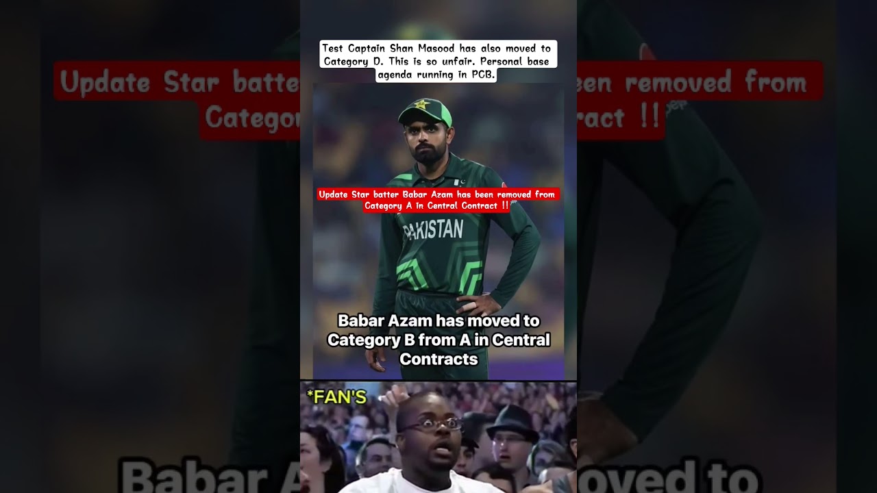 Babar Azam has moved to Category B 