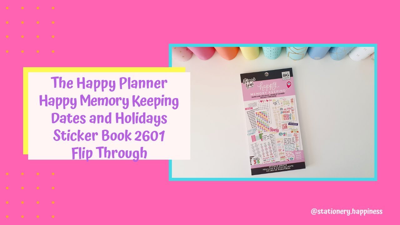 The Happy Planner Memory Keeping Dates and Holidays 2601 Sticker Book