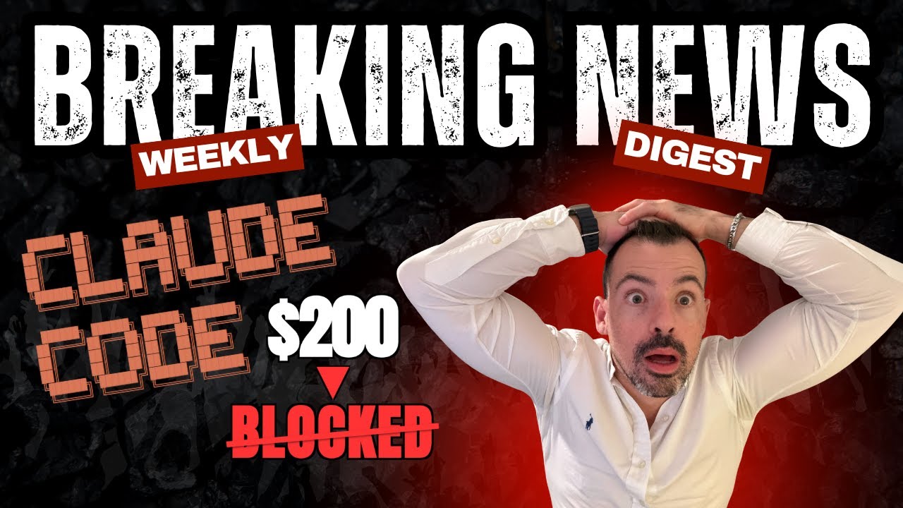 $200/Mo Claude Code Users Just Got BLOCKED (Agentic Digest Jan 10-17)