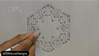 10 Beautiful Rangoli Designs || 21-11 dots || Sankranti Festival Muggulu || Compitition Muggulu