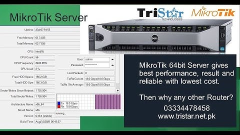 A Biggest ISP in Pakistan | 64bit MikroTik OS on Server Machine.. Reliable performance.