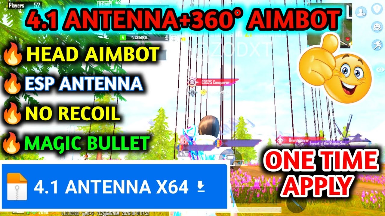 BGMI 4.1 ANTENNA CONFIG FILE X64 BIT | BGMI ANTENNA CONFIG FILE 4.1 | BGMI 4.1 AIMBOT OBB