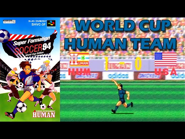 Super Formation Soccer 94 (Super Famicom) Gameplay - Human Team