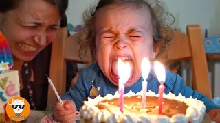 Oh My God! Funny New Birthday Trouble with Blowing Candles - Funny Baby Videos | Just Funniest