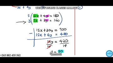 Form 3 Math - Simultaneous Equations involving circle theorem
