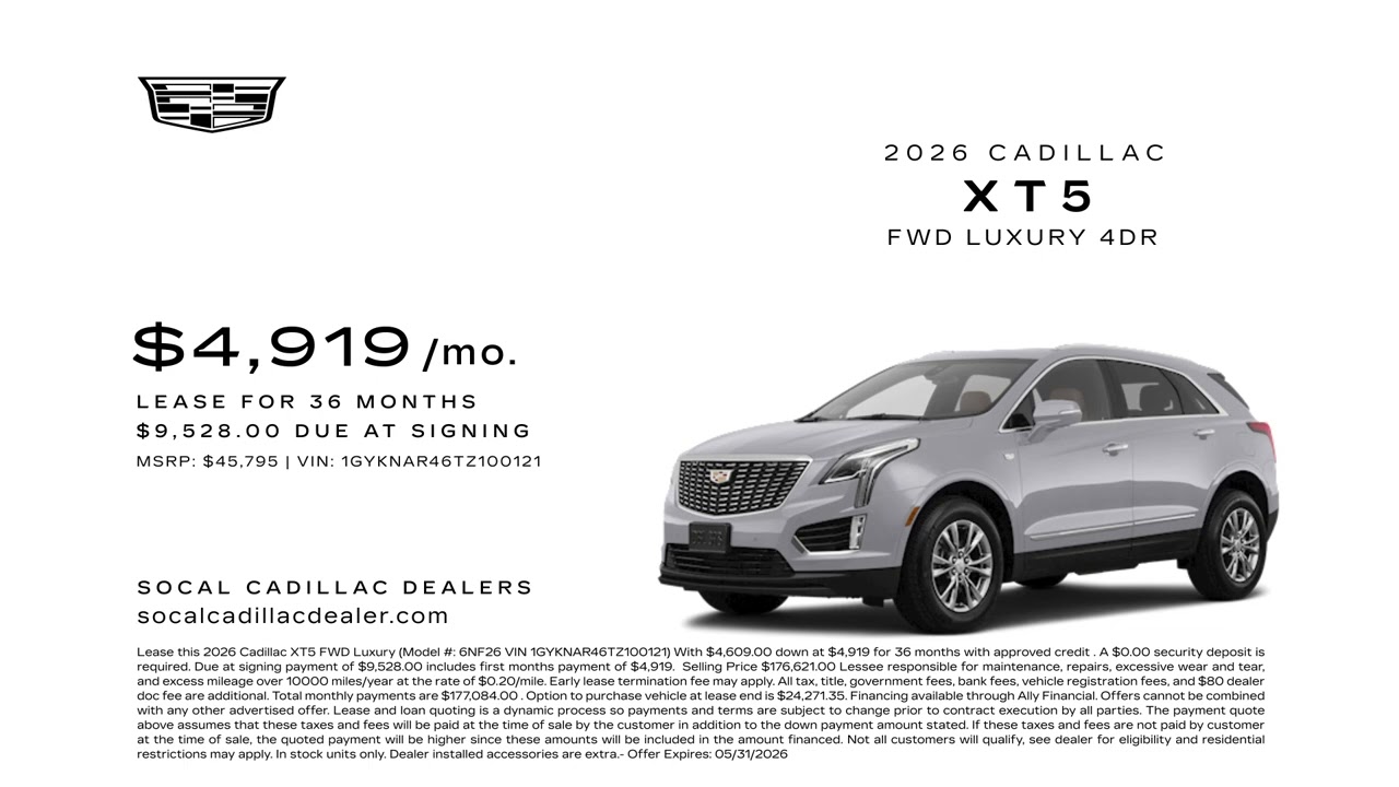 Cadillac XT5 05/02/2026 7337481 - YouTube