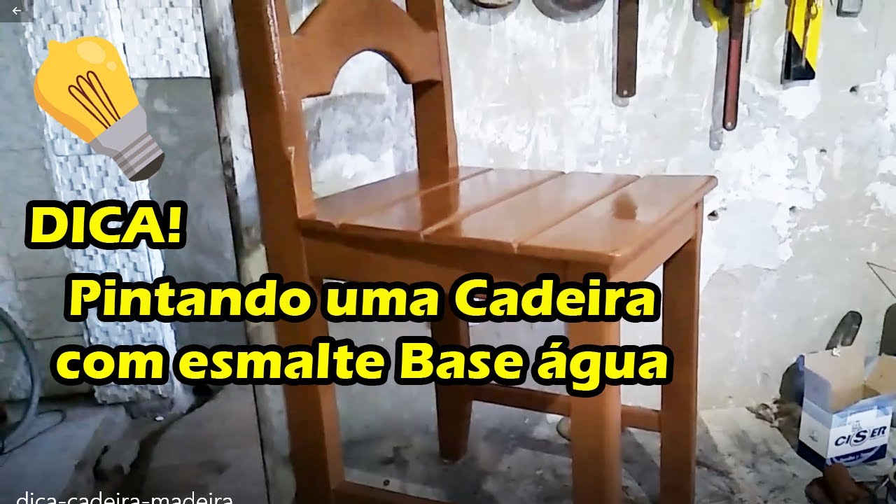 Como pintar e restaurar uma cadeira de madeira com tinta Esmalte ...