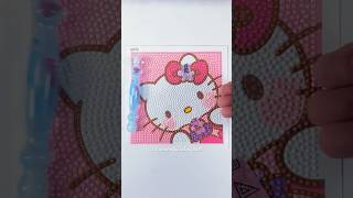 💎 Hello Kitty DIY Diamond Painting #artwork #diamondpainting #satisfying #youtubeshorts
