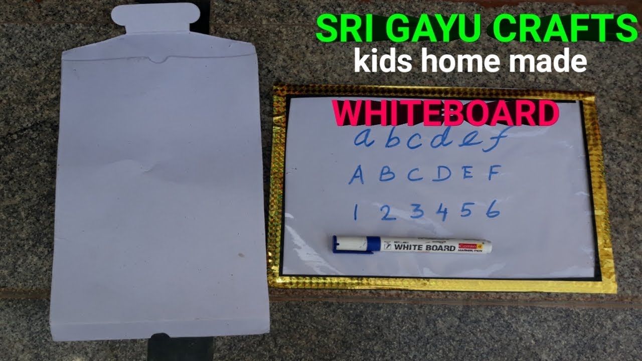 MINI WHITEBOARD How to make a waste material simple kids DIY WHITEBOARD
