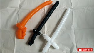 Membuat 3 model pedang Balon