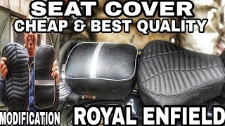 CHEAP AND BEST SEAT COVER FOR ROYAL ENFIELD | BIKE MODIFICATION | KAROL BAGH | COMFORTABLE SEAT