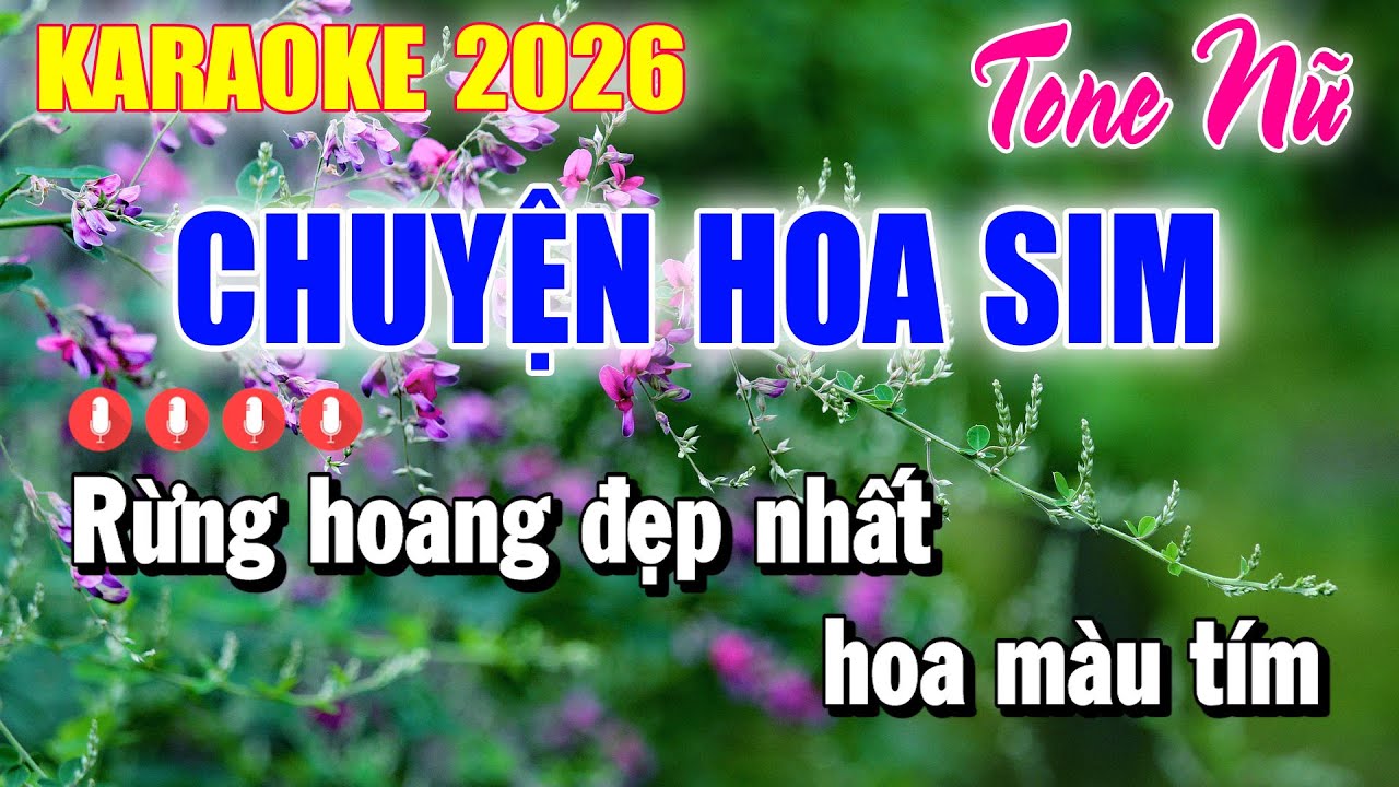 Karaoke Chuyện Hoa Sim Tone Nữ | Karaoke Mới Nhất | Karaoke Duy Beat