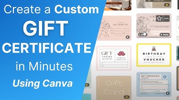 How to Make a Custom GIFT CERTIFICATE for FREE Using Canva (2000+ Templates)