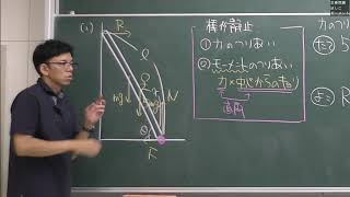 定番問題　はしごを上るモーメント