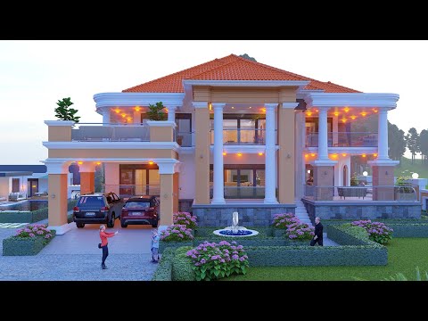 Project 18 :  7-Bedroom  Beautiful Stored Residential House Design! [23mx25m] plot [43.8mx47.8m].