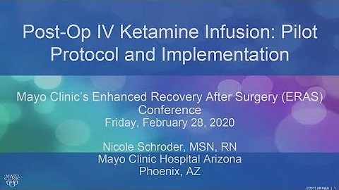 Post-Op IV Ketamine Infusion: Pilot Protocol & Implementation by Nicole A. Schroder, RN | Preview