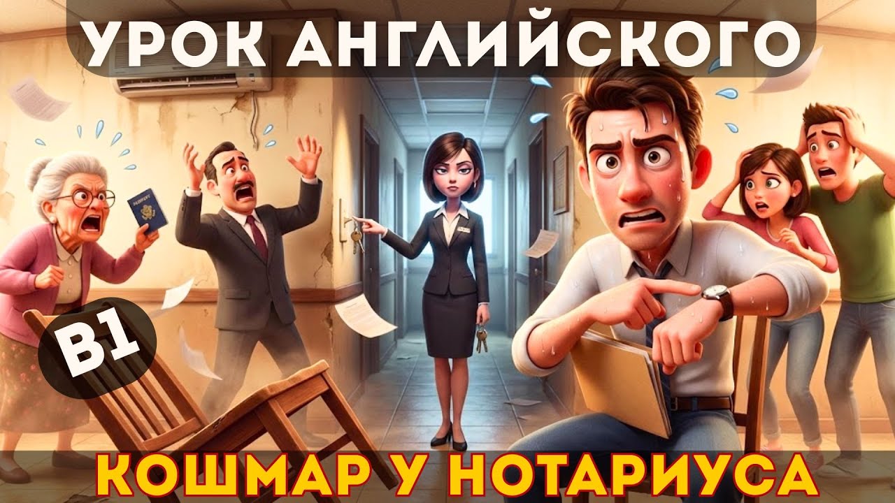 Английский на слух B1: запись к нотариусу и адская очередь