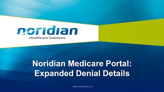 Noridian Medicare Portal Expanded Denial Details
