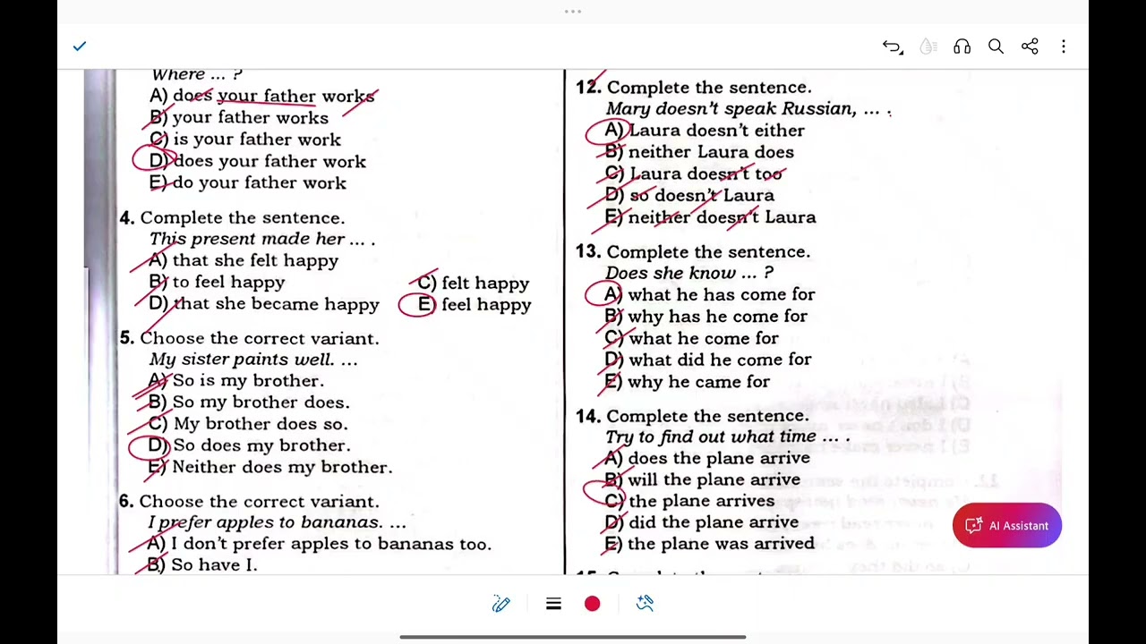Dim Magistratura test toplusu 2025 / Completing the sentence #ingilisdili #magistratura 