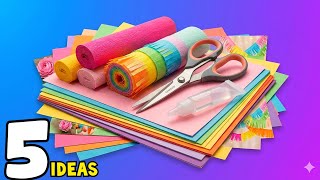 Celebrity 5 IDEAS❗DIY Home Decor Ideas 🏠 Easy Flower Making with  PAPER + CREPE PAPER   Wealth