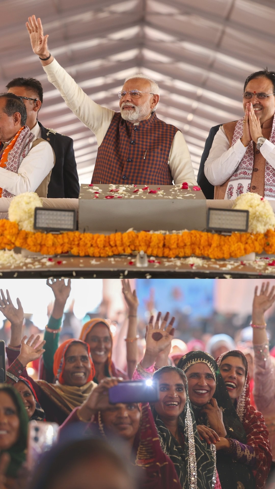 PM Modi gets a grand welcome in Rajasthan | #shorts