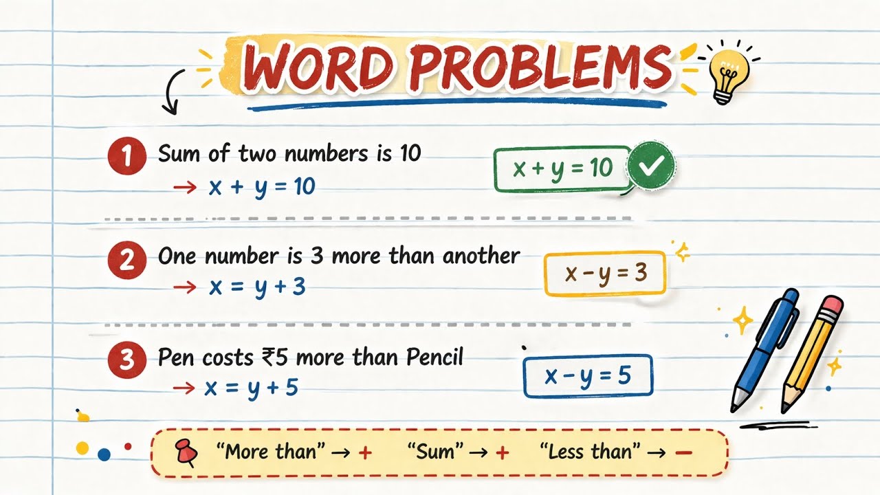 Linear Equations Word Problems 🔥 Class 10 Maths - YouTube