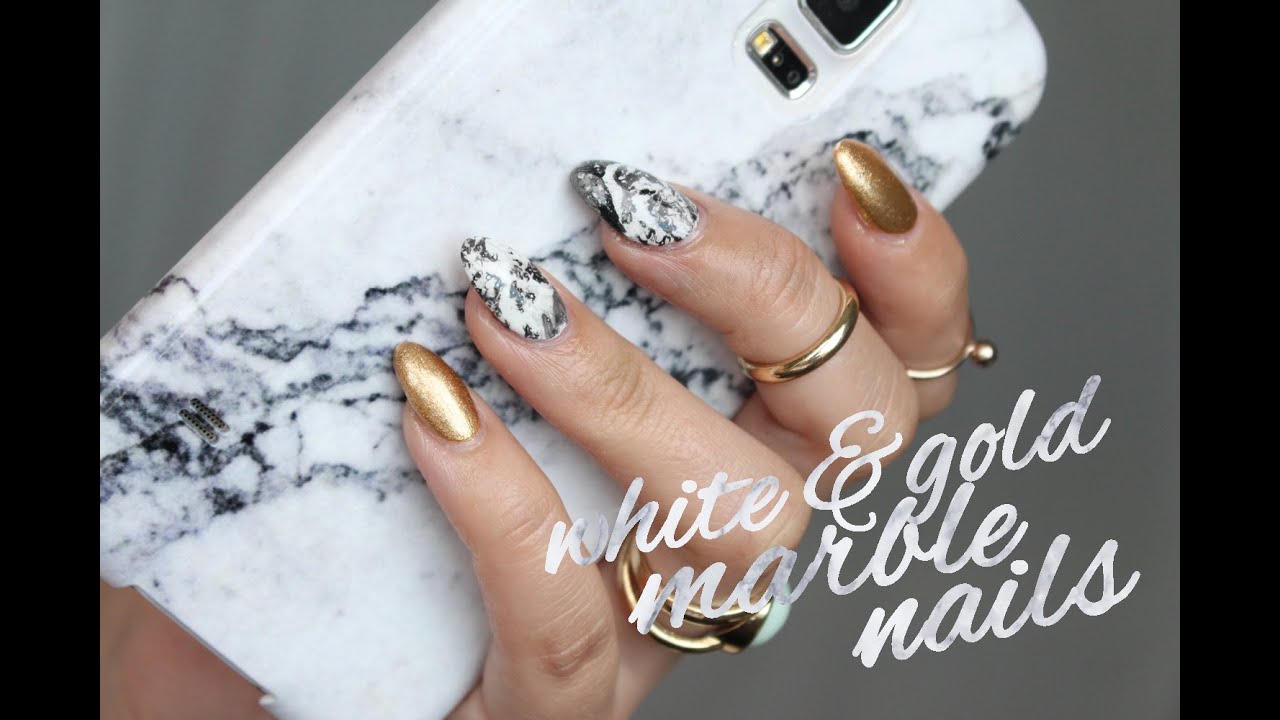 WHITE MARBLE NAILS TUTORIAL! YouTube