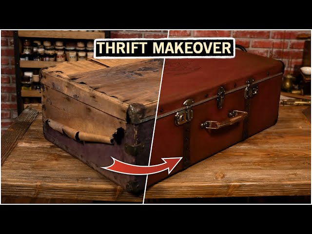 トランク　ビンテージ Awesome broken trunk makeover! - YouTube