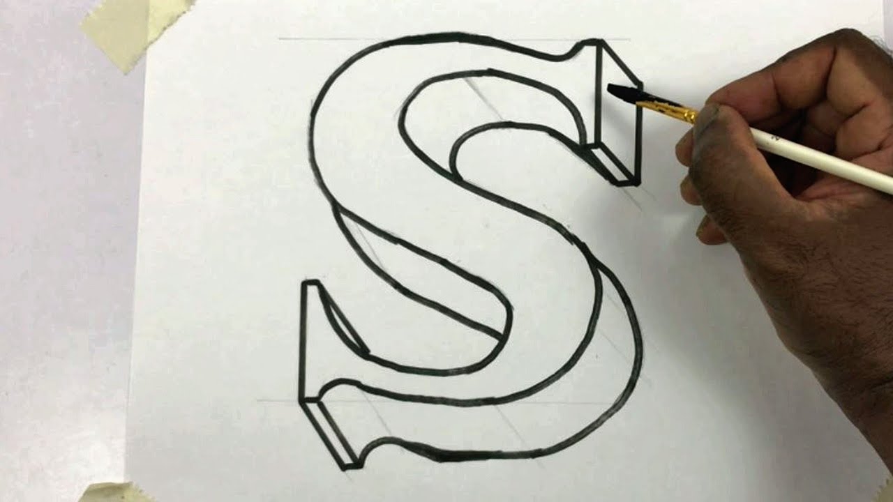 Steps How To Draw 3D Block Letters