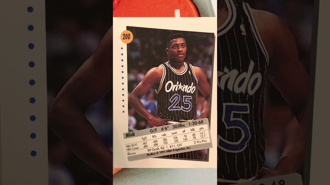 NBA basketball Skybox. Gerald Wilkins, Mark Acres, Nick Anderson andMichael Ansley