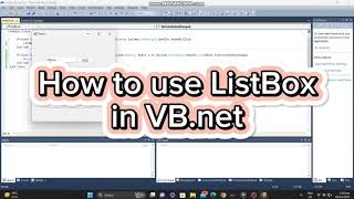 How to use ListBox in VB.net