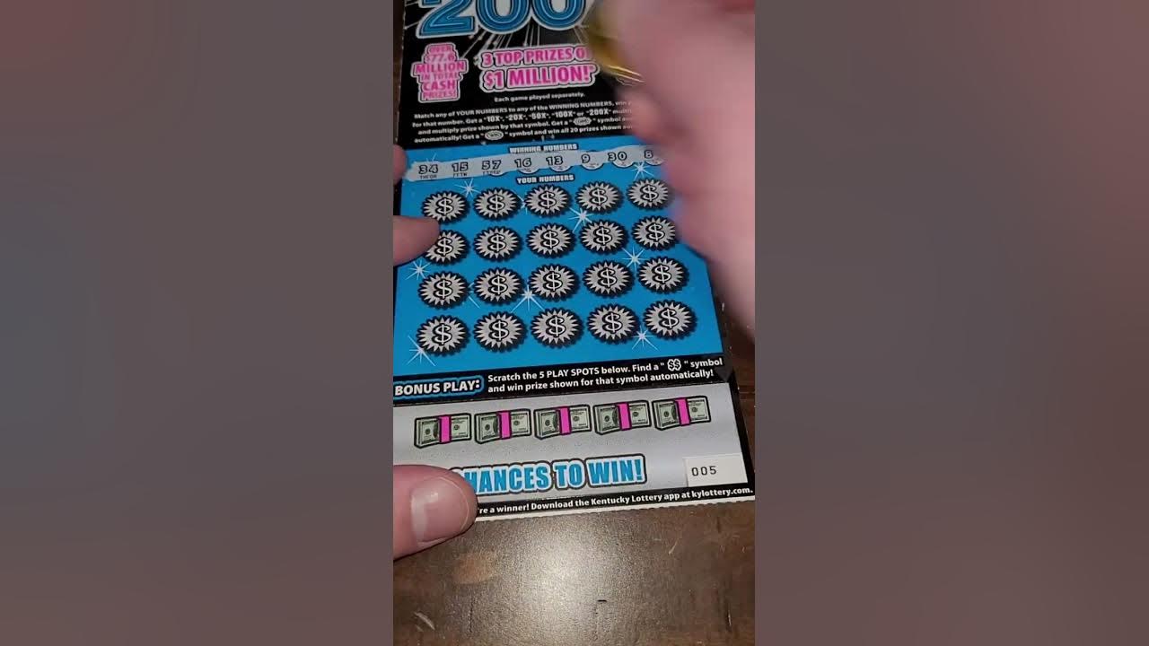 20 Scratch Off Test Kentucky Lottery Tickets 200X YouTube
