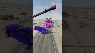 Colorful Small To Big Cars Vs Giant Hammer 21  Beamngdrive shorts