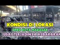 Situasi di Sekitar Gedung DPRD Kota Makasar Usai Terbakar