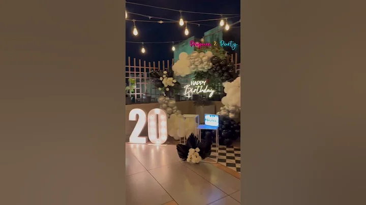 Terrace Birthday Ring Balloon Decoration ideas #shorts #tarracedecoration #balloondecoration