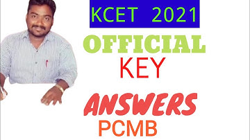 kcet 2021 official key answer