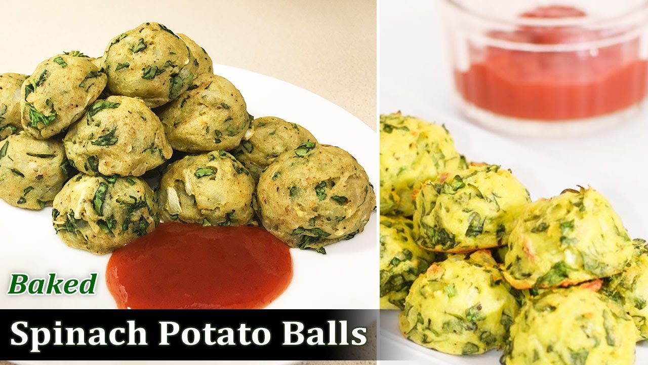 Baked Spinach Potato Balls Recipe YouTube