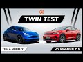 Twin Test | Tesla Model Y Vs Volkswagen ID.5 | Which Electric Coupe-SUV Is The King? 👑