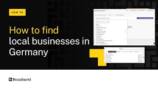 How to find local businesses in Germany