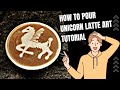 How to pour unicorn latte art tutorial - how to make Pegasus latte art for beginners.