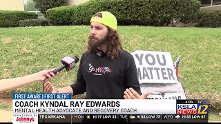 Man on journey to raise awareness about mental health makes stop in Shreveport