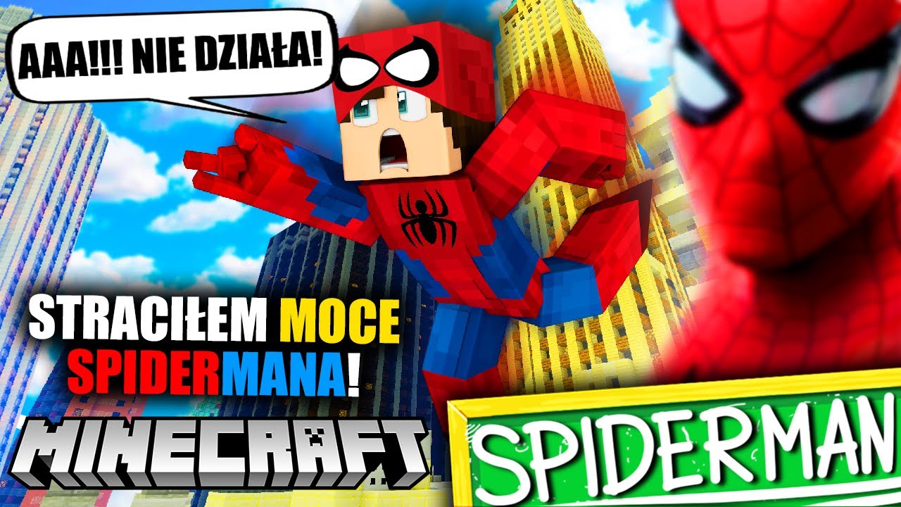 🕷️🕸️ STRACIŁEM WSZYSTKIE MOCE SPIDERMANA!!! *spadłem z wysokości?!* | MINECRAFT EKSTRA SZKOŁA