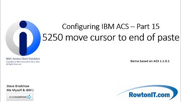Configuring ACS Part 15  Move cursor to the end of paste